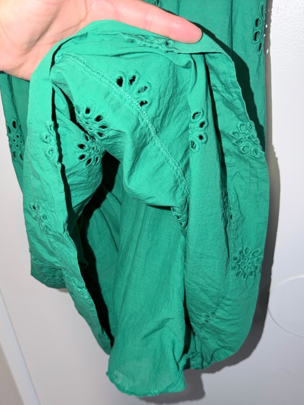 Free Assembly Green Eyelet Dress with pockets(medium) - Picture 6 of 7